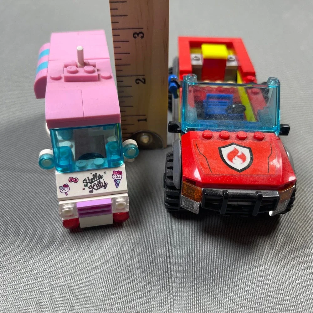 LEGO City 60319 Fire Truck Sanrio Hello Kitty Ice Cream Truck Toy Lot